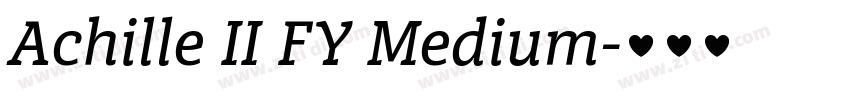 Achille II FY Medium字体转换 Achille II FY Medium字体转换